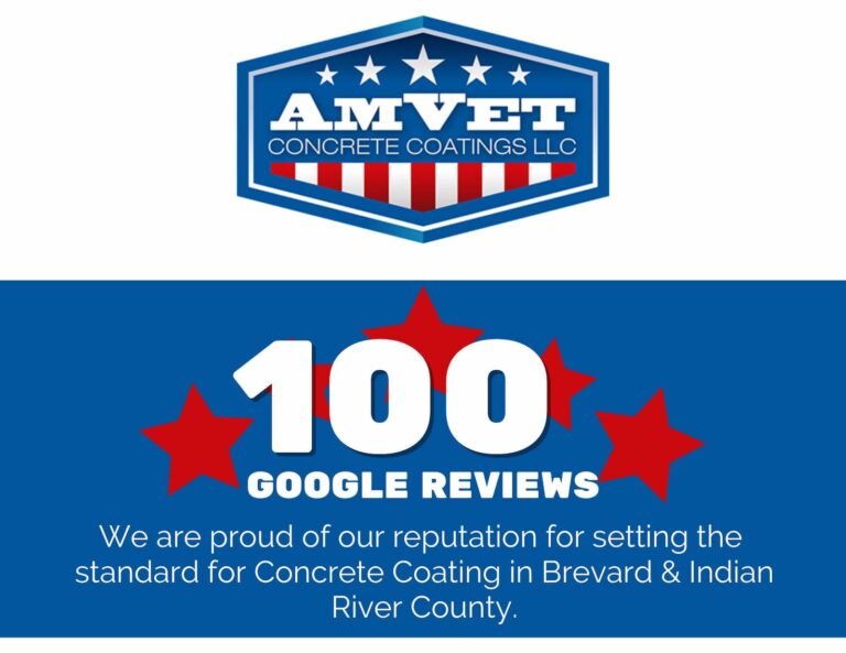 AmVet Concrete Coatings Hits 100 Google Reviews: A Milestone in Excellence